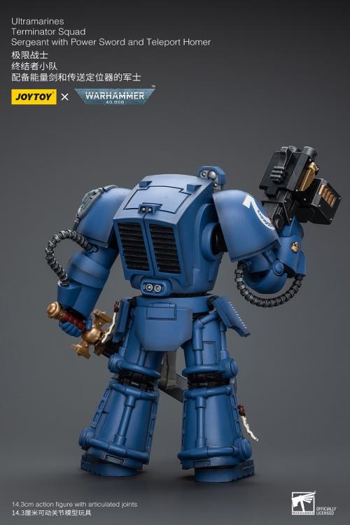 Warhammer 40K Ultramarines Terminator Squad Sergeant with Power Sword and Teleport Homer 1/18 Scale Action Figure