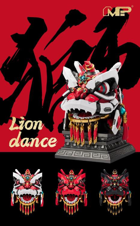 Lion Dance Assembly Model Classic of Mountains and Seas White Lion Model Kit