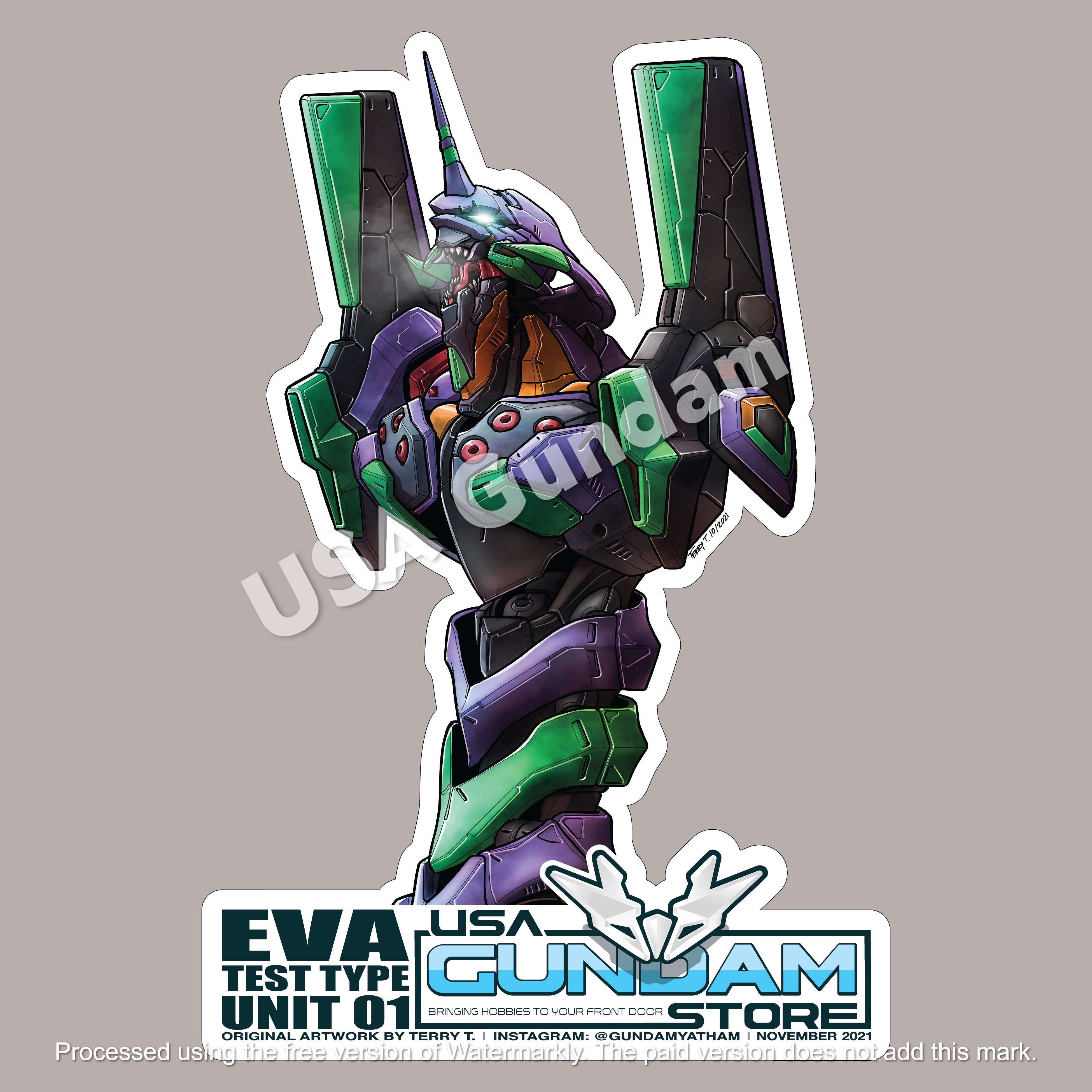 Gundam Eva unit 1 Sticker