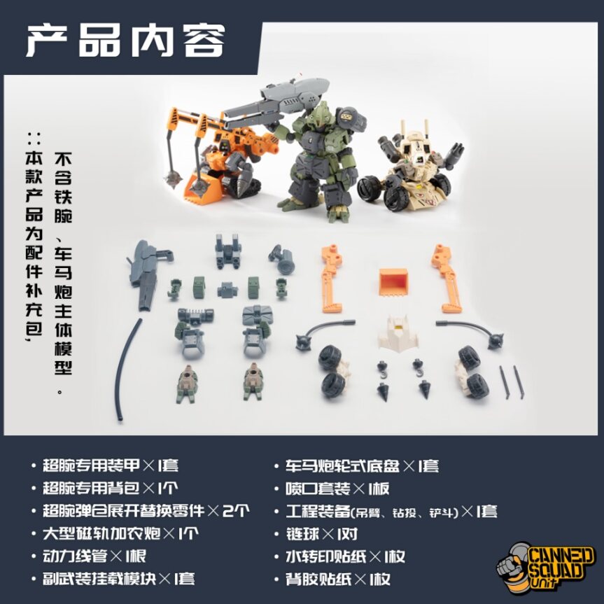 Baichuan Model CSU006 Canned Squad Unit Ex-Pack NO.1 Upgrade Kit for Blockade Squadron