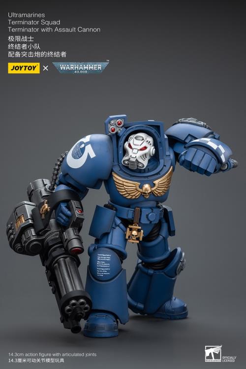 Warhammer 40K Ultramarines Terminator Squad Terminator with Assault Cannon 1/18 Scale Action Figure