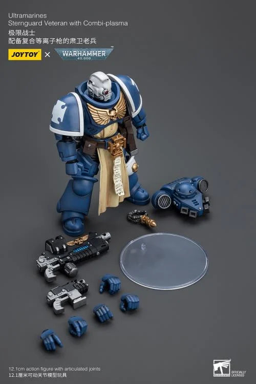 Warhammer 40K Ultramarines Sternguard Veteran with Combi-Plasma 1/18 Scale Action Figure