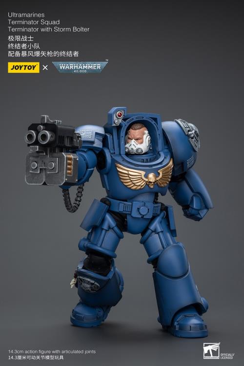 Warhammer 40K Ultramarines Terminator Squad Terminator with Storm Bolter 1/18 Scale Action Figure