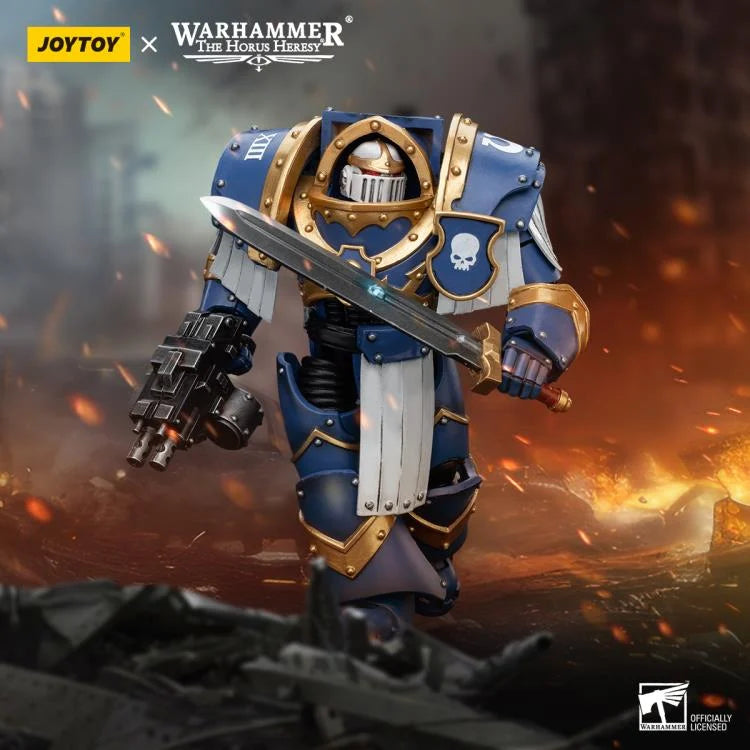 Warhammer The Horus Heresy Ultramarines Cataphractii Terminator Squad Sergeant with Power Sword 1/18 Scale Action Figure