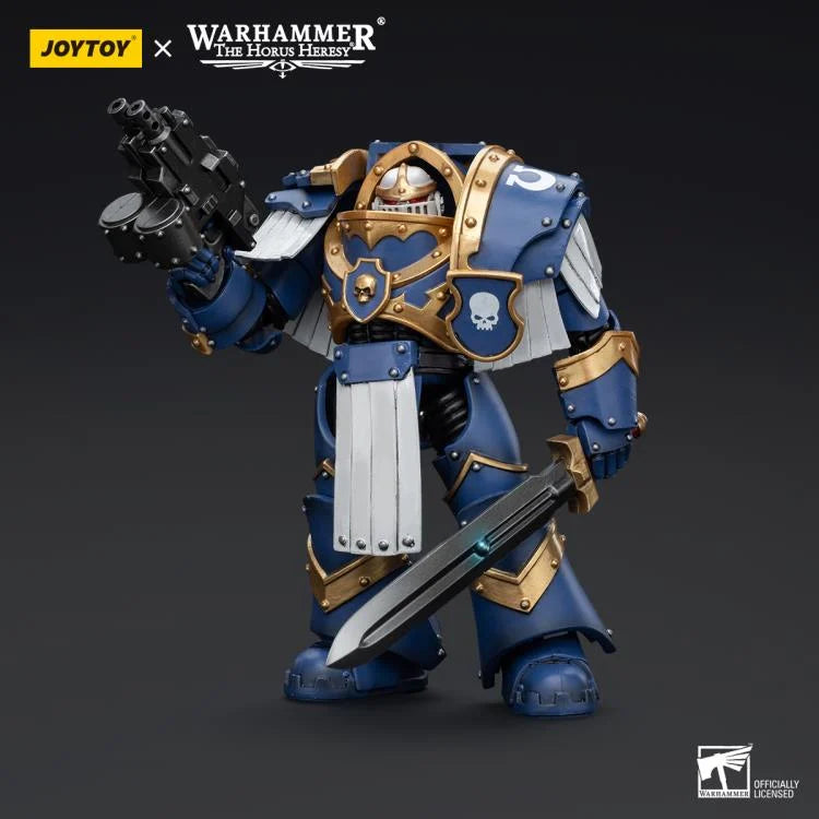 Warhammer The Horus Heresy Ultramarines Cataphractii Terminator Squad Sergeant with Power Sword 1/18 Scale Action Figure