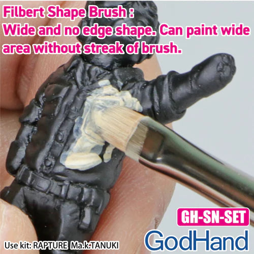 GodHand GH-EBRSP-SN-SET Brushwork Semi-PRO 4 Brushes Set