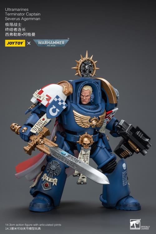 Warhammer 40K Ultramarines Terminator Captain Severus Agemman 1/18 Scale Action Figure