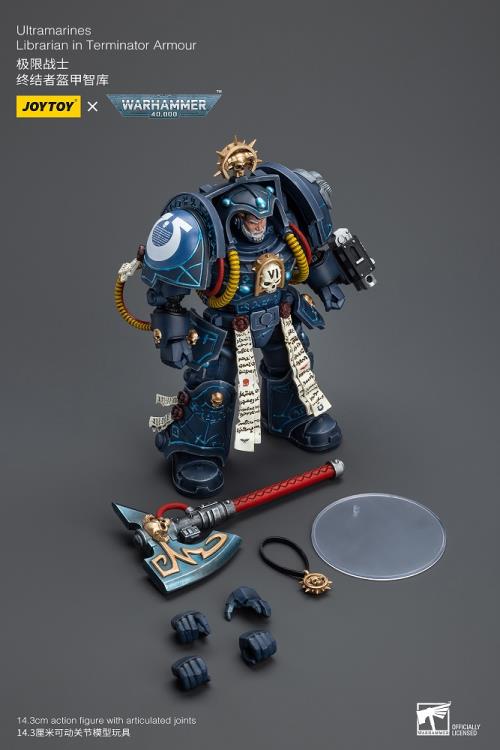 Warhammer 40K Ultramarines Librarian in Terminator Armor 1/18 Scale Action Figure