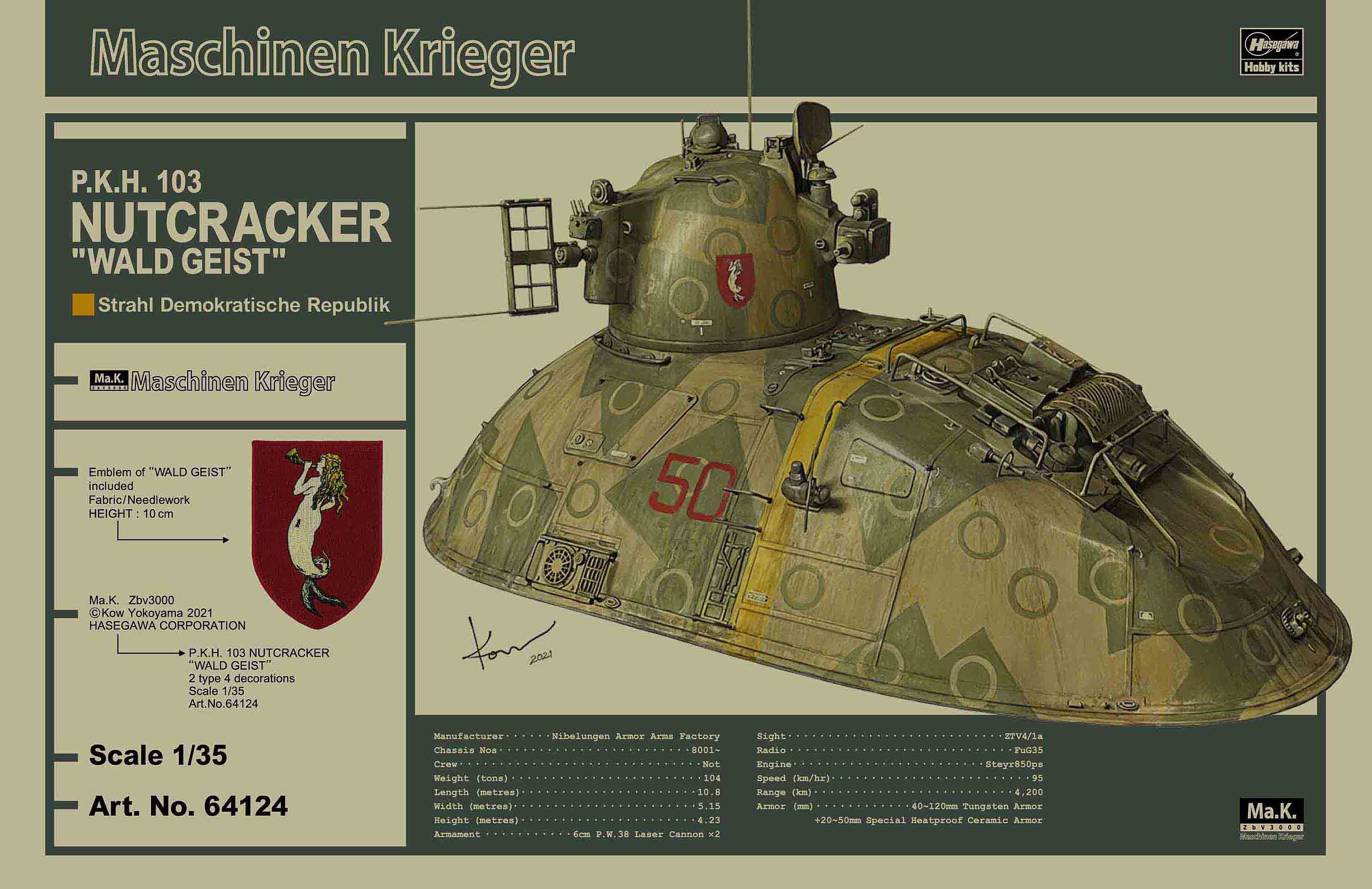 Maschinen Krieger Ma.K. P.K.H.103 Nutcracker 'Wald Geist' 1/35 Scale Model Kit