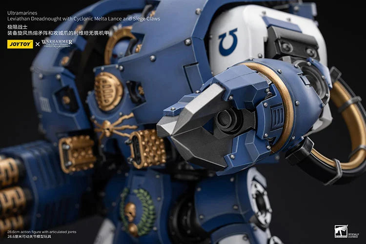 Warhammer The Horus Heresy Ultramarines Leviathan Dreadnought with Cyclonic Melta Lance and Siege Claw 1/18 Scale Action Figure