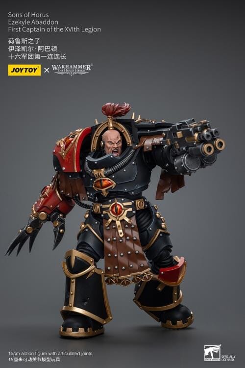 Warhammer 40K Sons of Horus Ezekyle Abaddon, First Captain of the XVLth Legion 1/18 Scale Action Figure