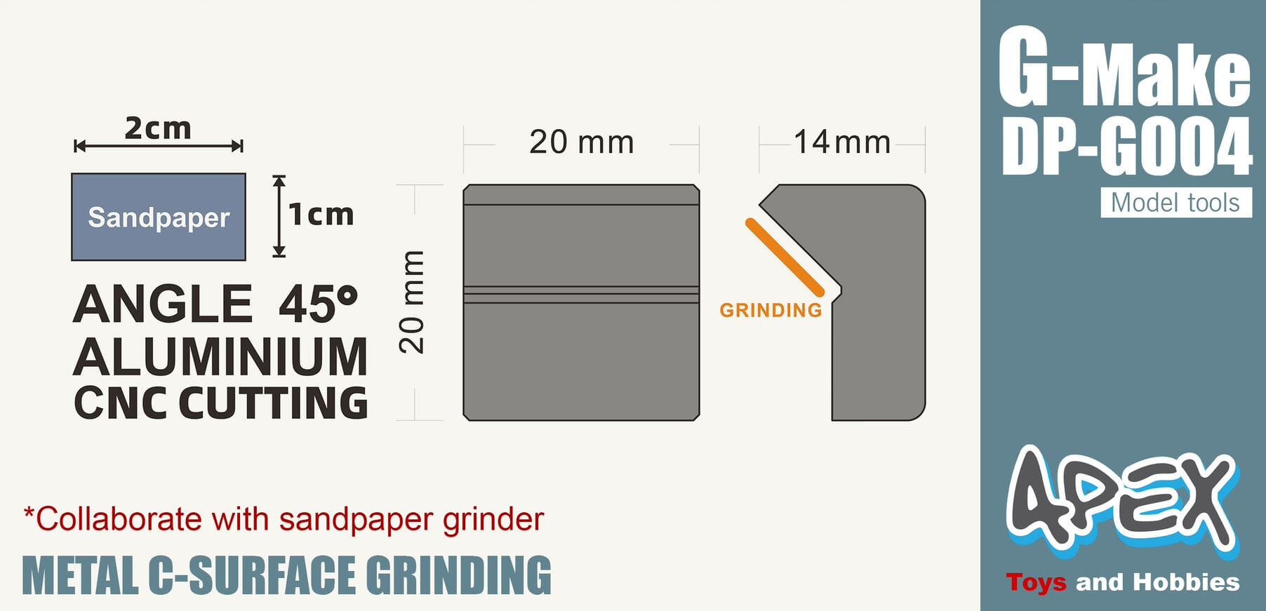 Apex Detailing Parts DP-G004 Metal C-Surface Grinding