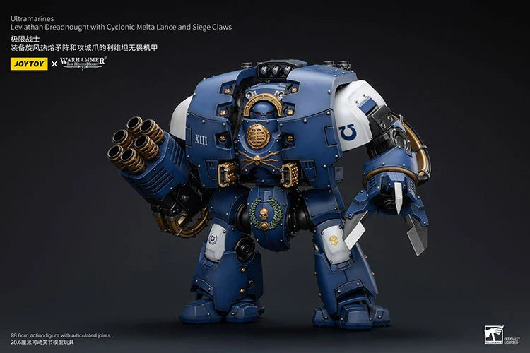 Warhammer The Horus Heresy Ultramarines Leviathan Dreadnought with Cyclonic Melta Lance and Siege Claw 1/18 Scale Action Figure