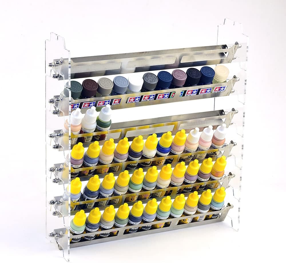 Paint Rack Narrow 6 stacks(Tamiya, Vallejo, Mig, AK)