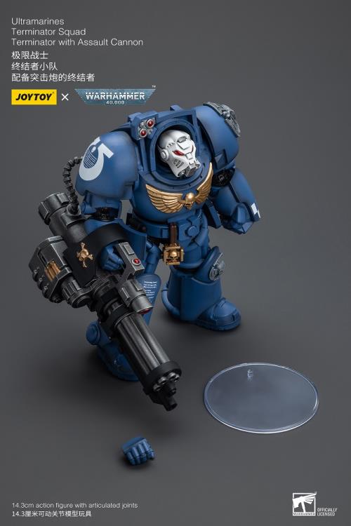 Warhammer 40K Ultramarines Terminator Squad Terminator with Assault Cannon 1/18 Scale Action Figure