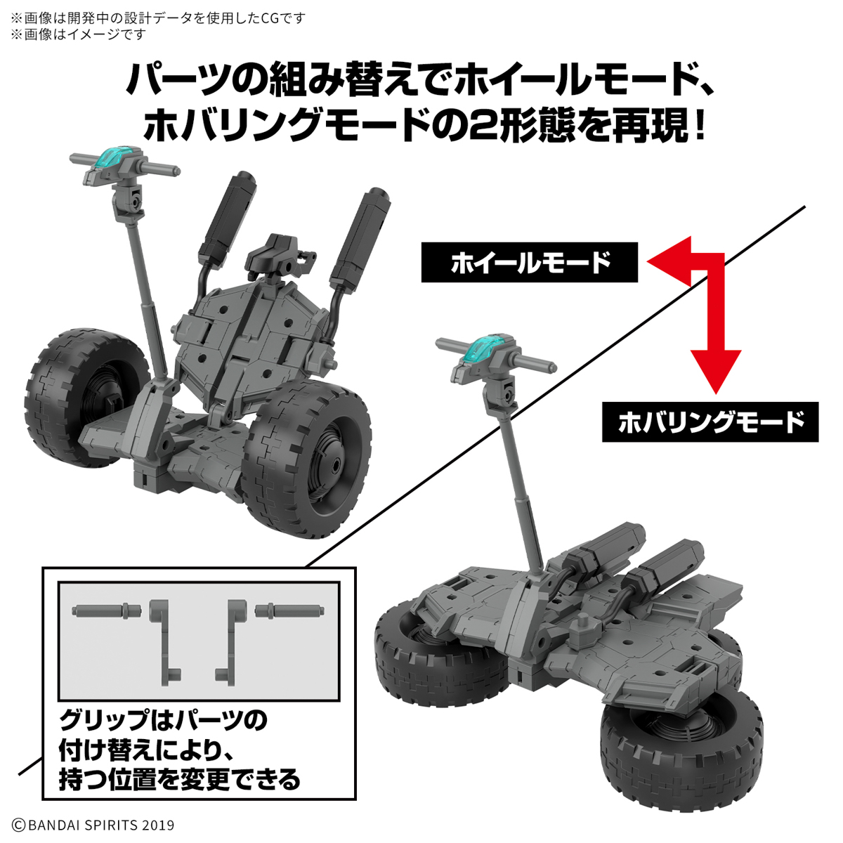 30 Minutes Missions EXA Vehicle (Wheel Mobile Ver.) 1/144 Scale Model Kit