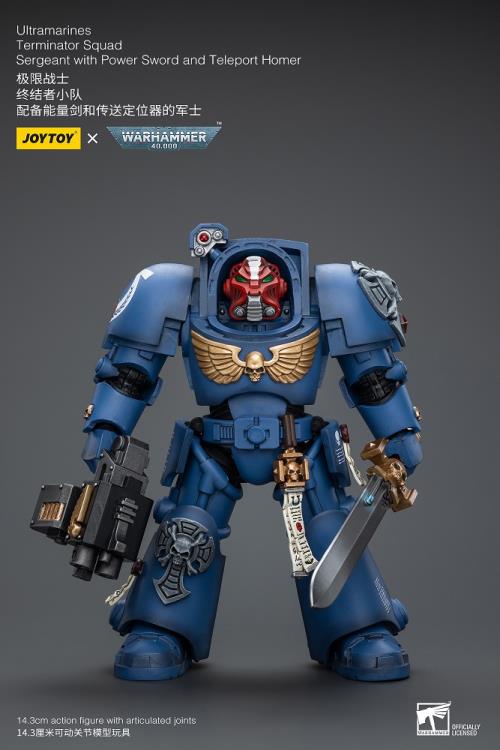 Warhammer 40K Ultramarines Terminator Squad Sergeant with Power Sword and Teleport Homer 1/18 Scale Action Figure