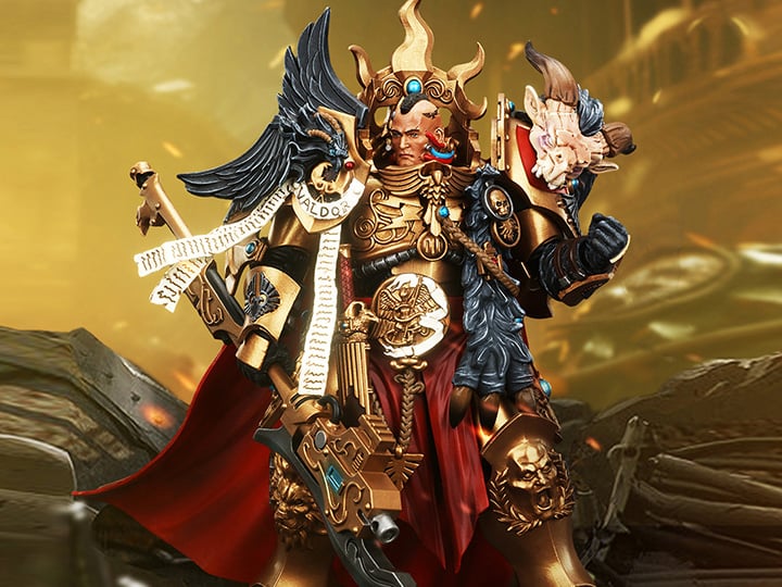 Warhammer The Horus Heresy Legio Custodes Constantin Valdor, Captain-General of the Legio Custodes 1/18 Scale Action Figure