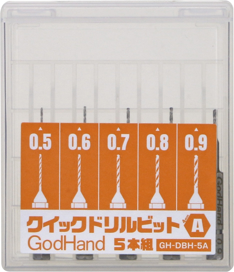 GodHand GH-DBQ-5A Quick Drill Bit 5-Piece Set (A) [Hex Base]