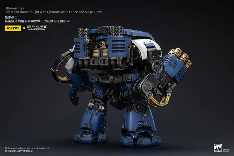 Warhammer The Horus Heresy Ultramarines Leviathan Dreadnought with Cyclonic Melta Lance and Siege Claw 1/18 Scale Action Figure