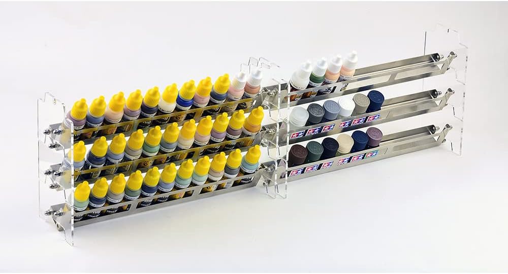 Paint Rack Narrow 6 stacks(Tamiya, Vallejo, Mig, AK)