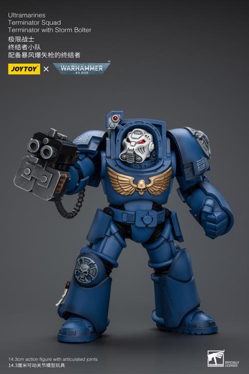 Warhammer 40K Ultramarines Terminator Squad Terminator with Storm Bolter 1/18 Scale Action Figure