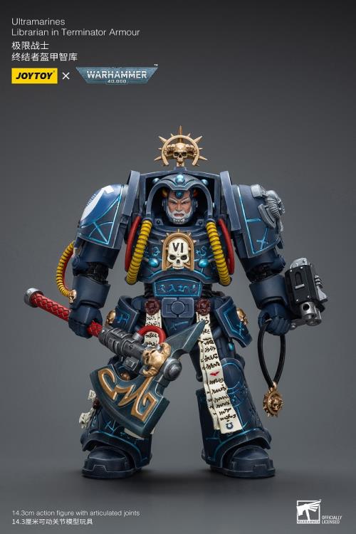 Warhammer 40K Ultramarines Librarian in Terminator Armor 1/18 Scale Action Figure