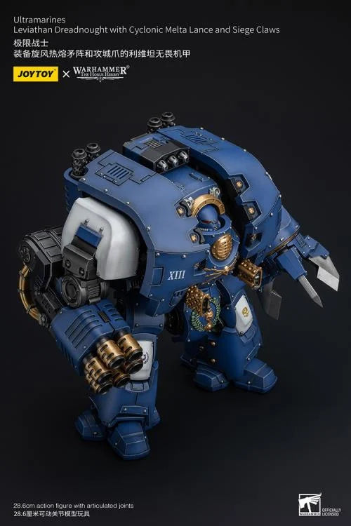 Warhammer The Horus Heresy Ultramarines Leviathan Dreadnought with Cyclonic Melta Lance and Siege Claw 1/18 Scale Action Figure