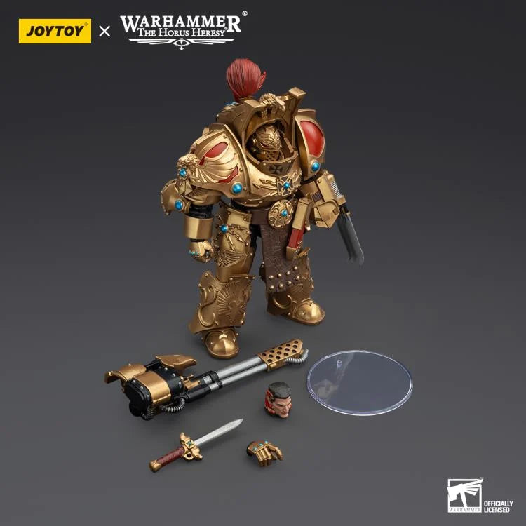 Warhammer The Horus Heresy Legio Custodes Aquilon Terminator Squad Aquilon with Infernus Firepike 1/18 Scale Action Figure