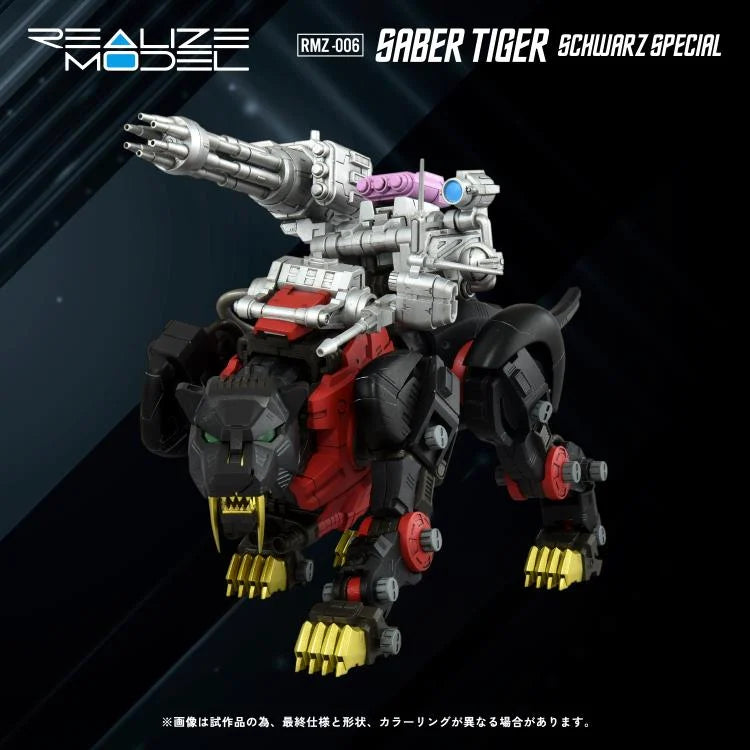 Zoids Realize Model RMZ-006 Saber Tiger (Schwarz Special Ver.) 1/100 Scale Model Kit