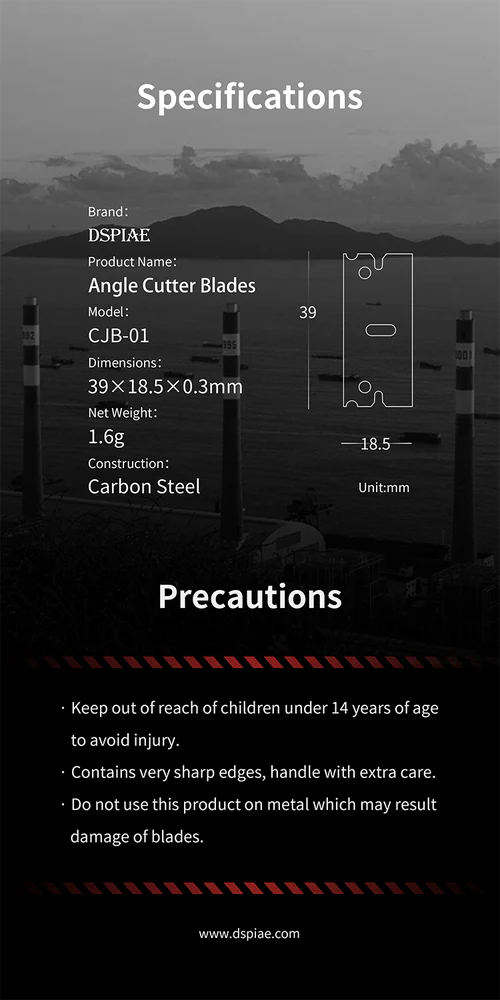 DSPIAE CJB-01 Angle Cutter Blades