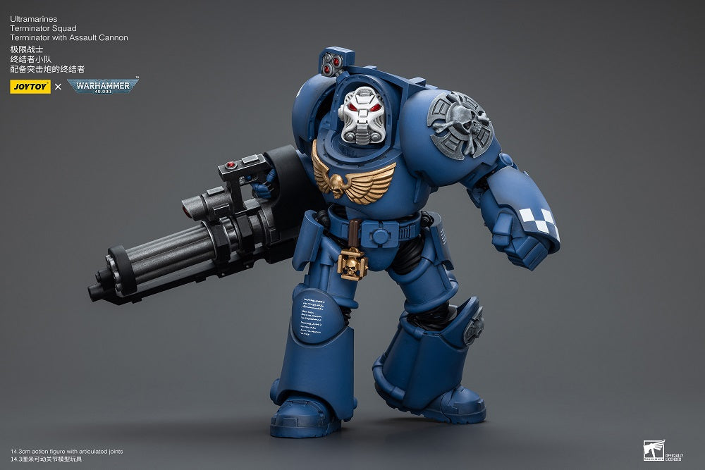 Warhammer 40K Ultramarines Terminator Squad Terminator with Assault Cannon 1/18 Scale Action Figure