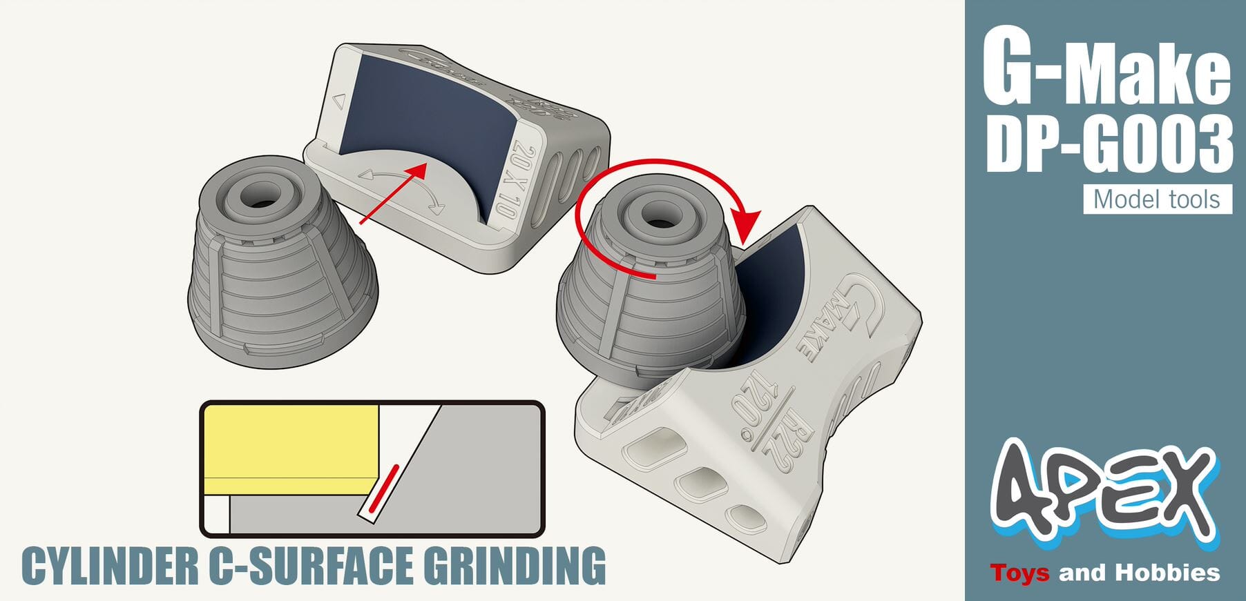 Apex Detailing Parts DP-G002 Cylinder C-Surface Grinding