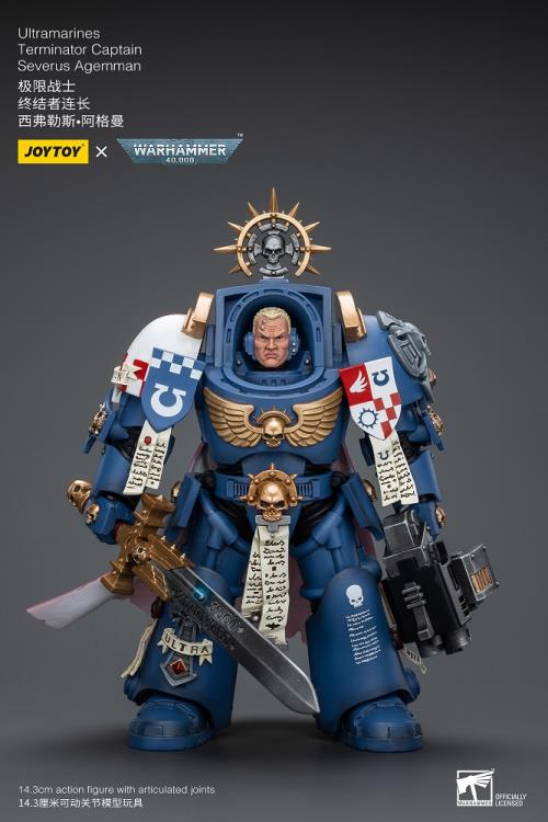 Warhammer 40K Ultramarines Terminator Captain Severus Agemman 1/18 Scale Action Figure