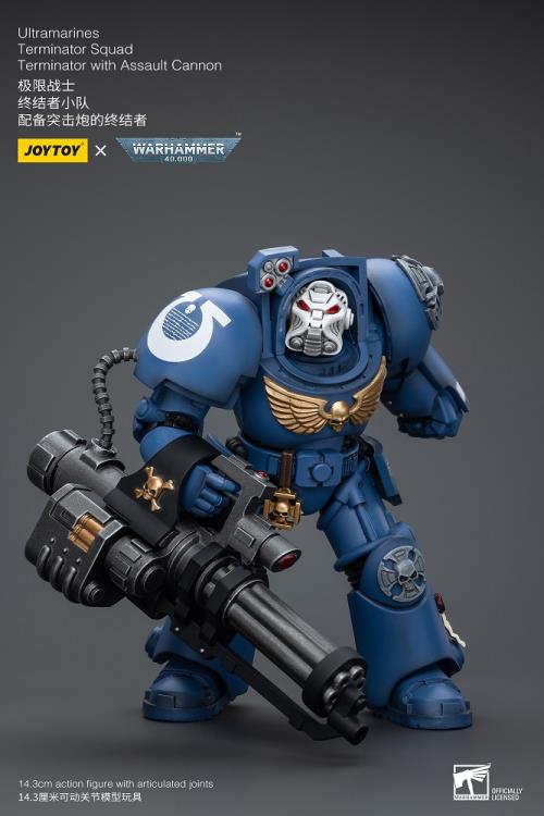 Warhammer 40K Ultramarines Terminator Squad Terminator with Assault Cannon 1/18 Scale Action Figure