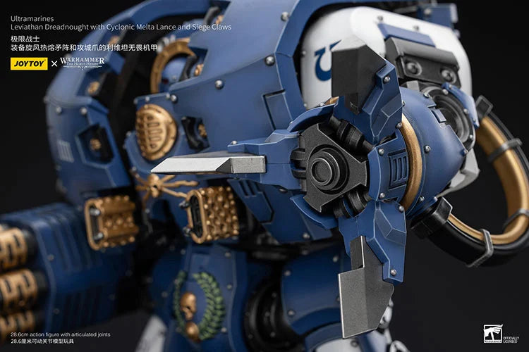 Warhammer The Horus Heresy Ultramarines Leviathan Dreadnought with Cyclonic Melta Lance and Siege Claw 1/18 Scale Action Figure