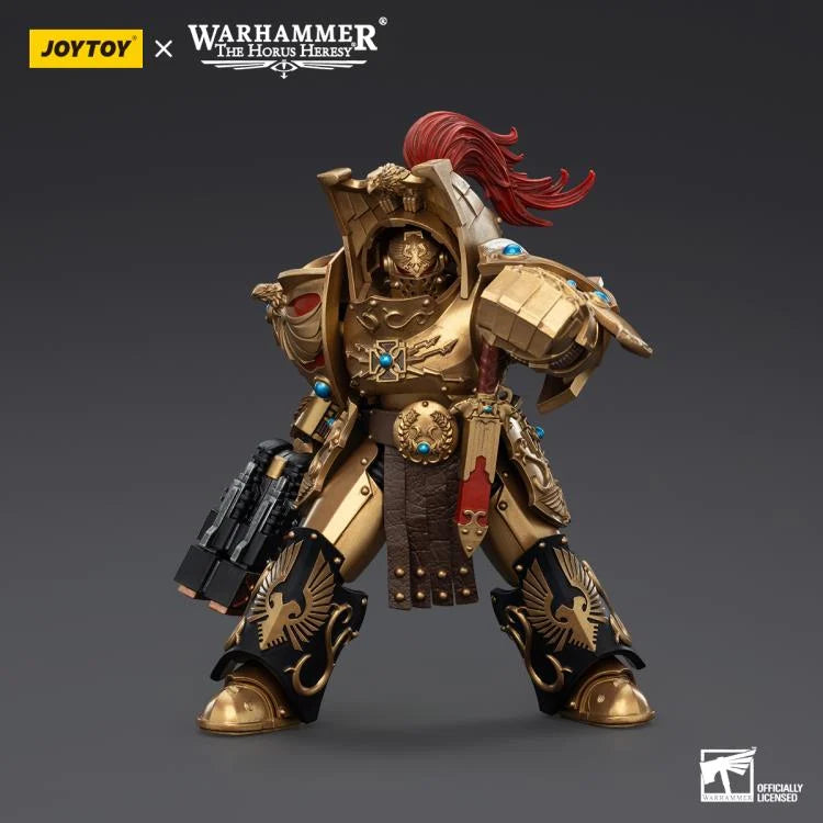 Warhammer The Horus Heresy Legio Custodes Aquilon Terminator Squad Aquilon with Twin-Linked Adrathic Destructor 1/18 Scale Action Figure