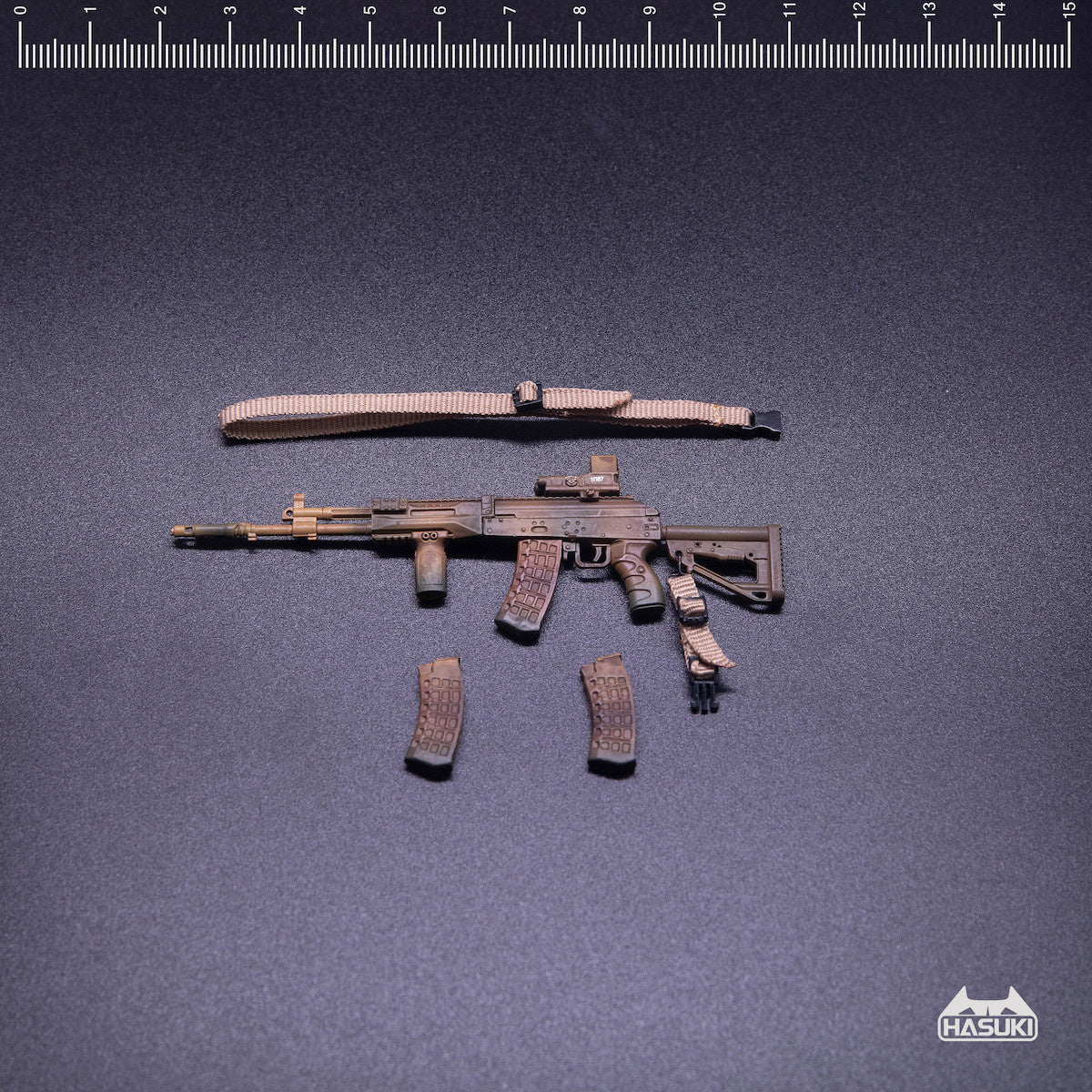 Hasuki WM-03C Assult Rifle Set (Desert Camouflage) 1/12 Scale Accessory