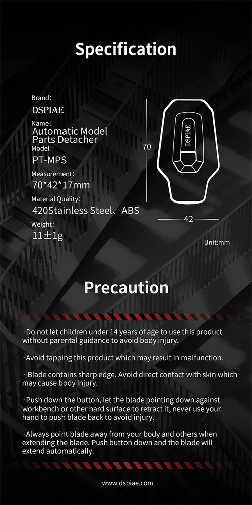 DSPIAE PT-MPS Automatic Model Parts Detacher