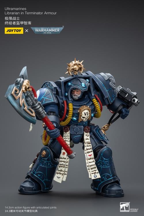 Warhammer 40K Ultramarines Librarian in Terminator Armor 1/18 Scale Action Figure