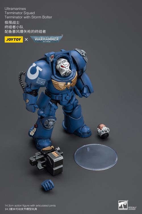 Warhammer 40K Ultramarines Terminator Squad Terminator with Storm Bolter 1/18 Scale Action Figure