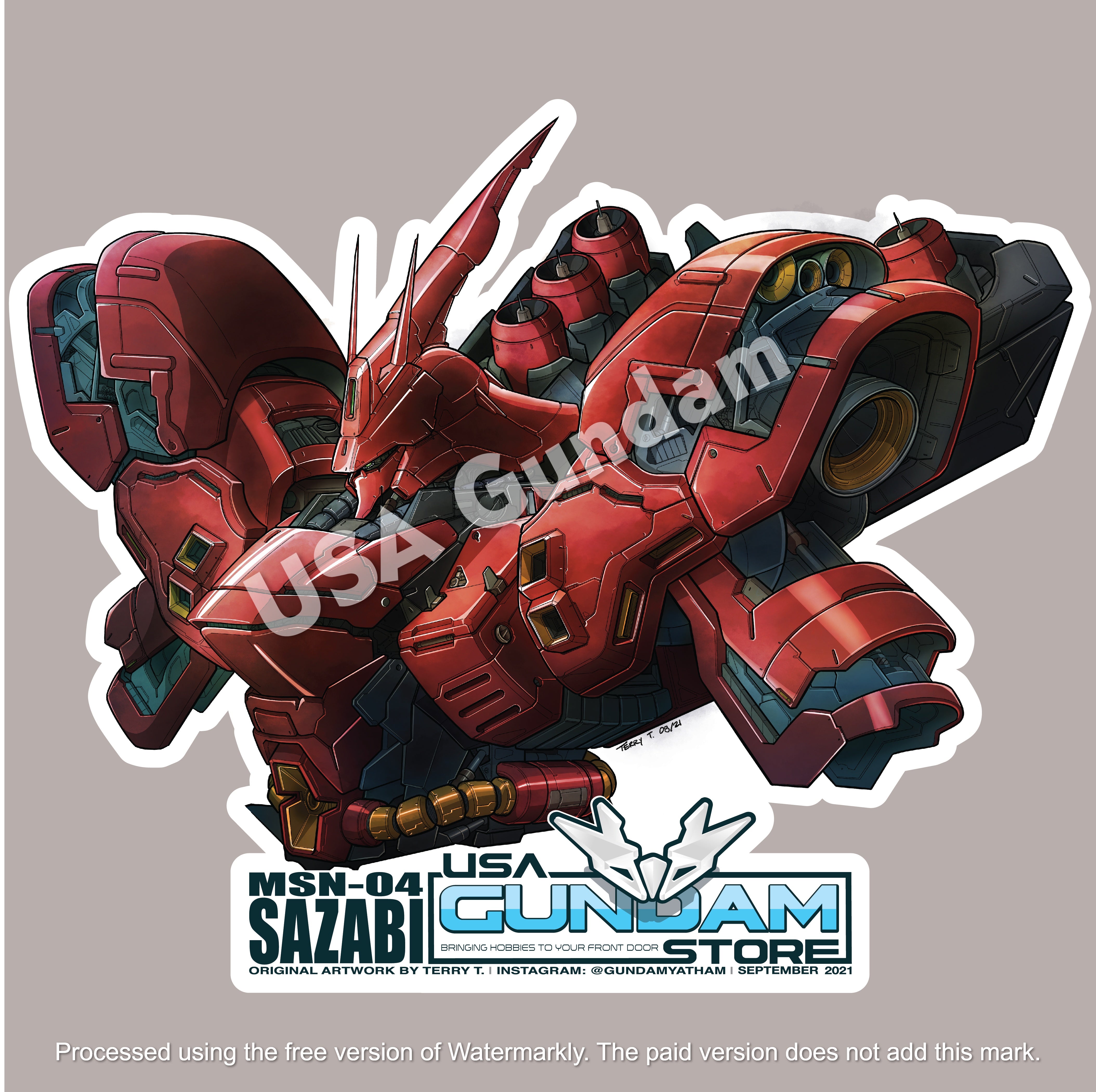 Gundam Sazabi Sticker