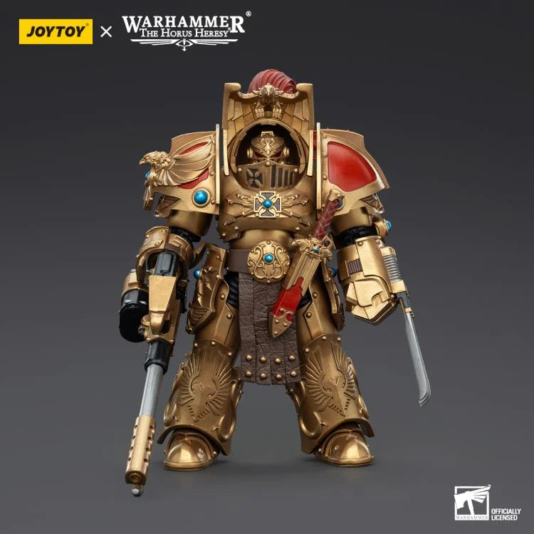 Warhammer The Horus Heresy Legio Custodes Aquilon Terminator Squad Aquilon with Infernus Firepike 1/18 Scale Action Figure