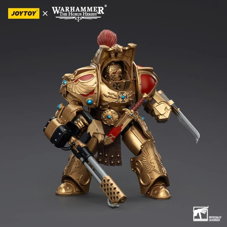 Warhammer The Horus Heresy Legio Custodes Aquilon Terminator Squad Aquilon with Infernus Firepike 1/18 Scale Action Figure