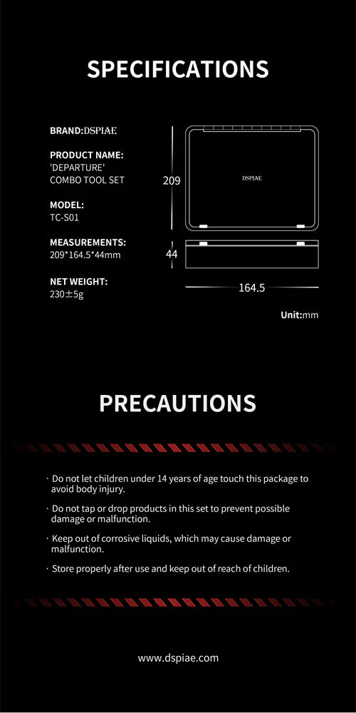 DSPIAE TC-S01 Departure Tool Combo Set