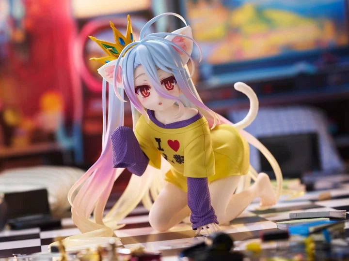 No Game No Life Desktop Cute Shiro (Cat Ear T-Shirt Ver.) Figure