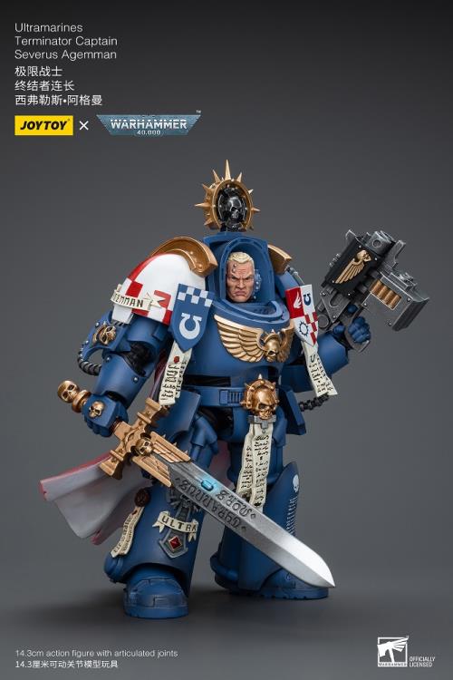 Warhammer 40K Ultramarines Terminator Captain Severus Agemman 1/18 Scale Action Figure