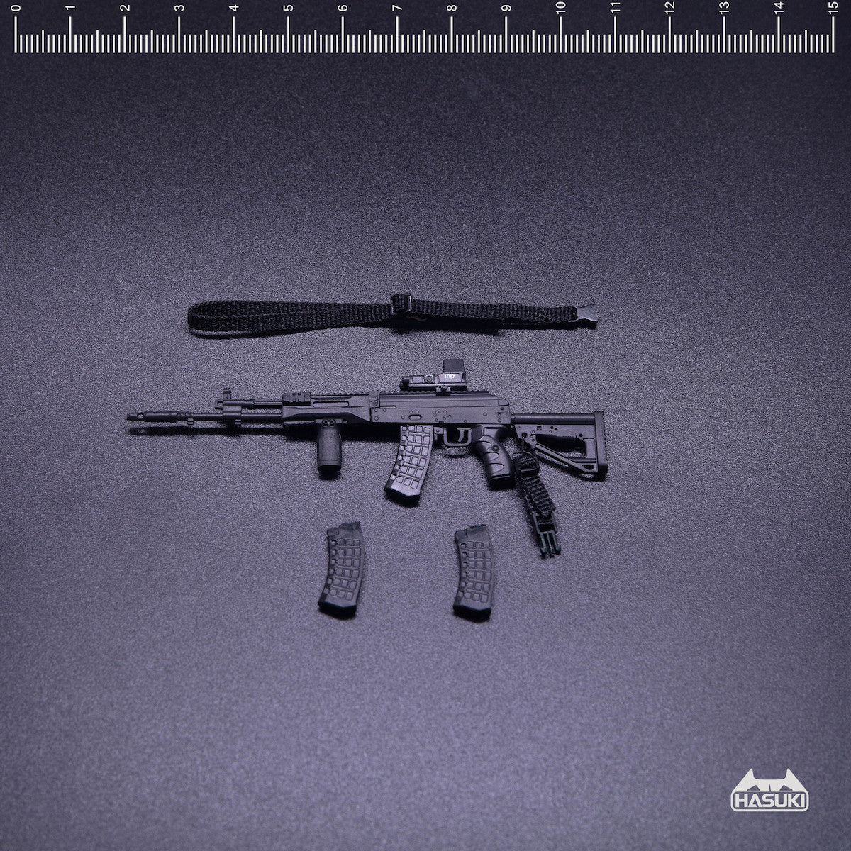 Hasuki WM-03B Assult Rifle Set (Black) 1/12 Scale Accessory