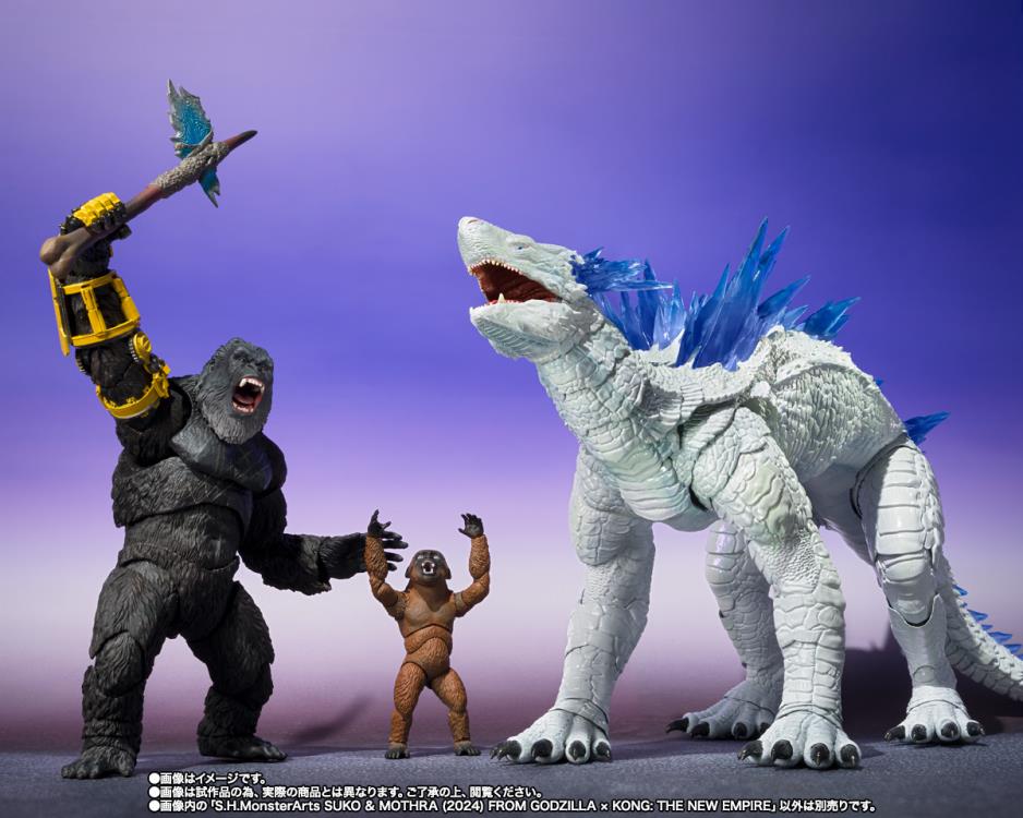 Godzilla x Kong The New Empire S.H.MonsterArts Suko & Mothra