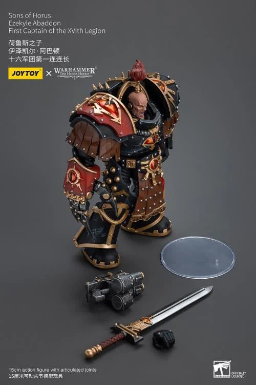 Warhammer 40K Sons of Horus Ezekyle Abaddon, First Captain of the XVLth Legion 1/18 Scale Action Figure